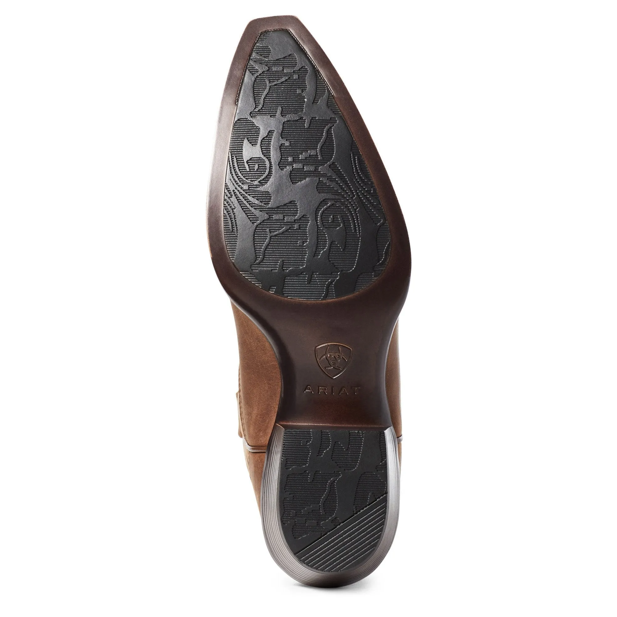 10036047 Ariat Women's Heritage X Toe Elastic Calf Distressed Brown