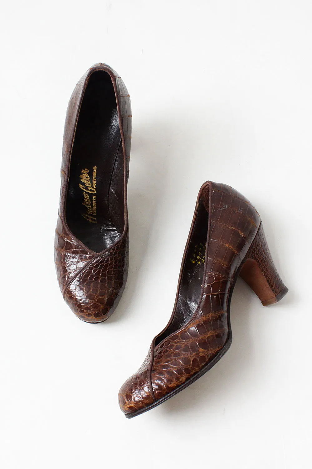 1940s Crocodile Heels 6