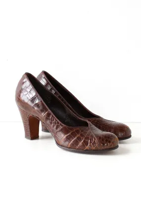 1940s Crocodile Heels 6