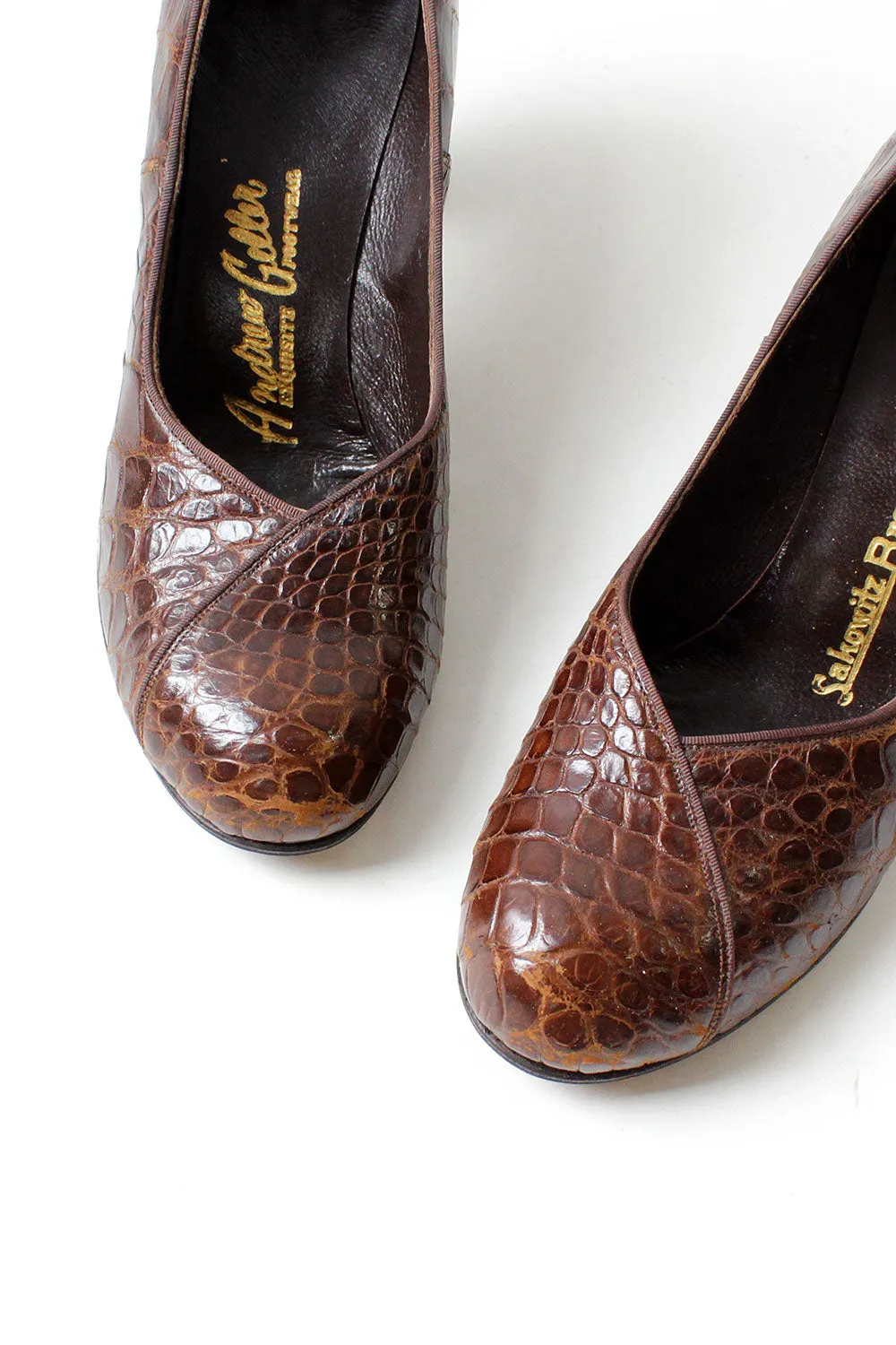 1940s Crocodile Heels 6