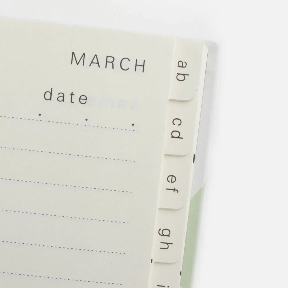 Address and Birthday Book | Soft Green