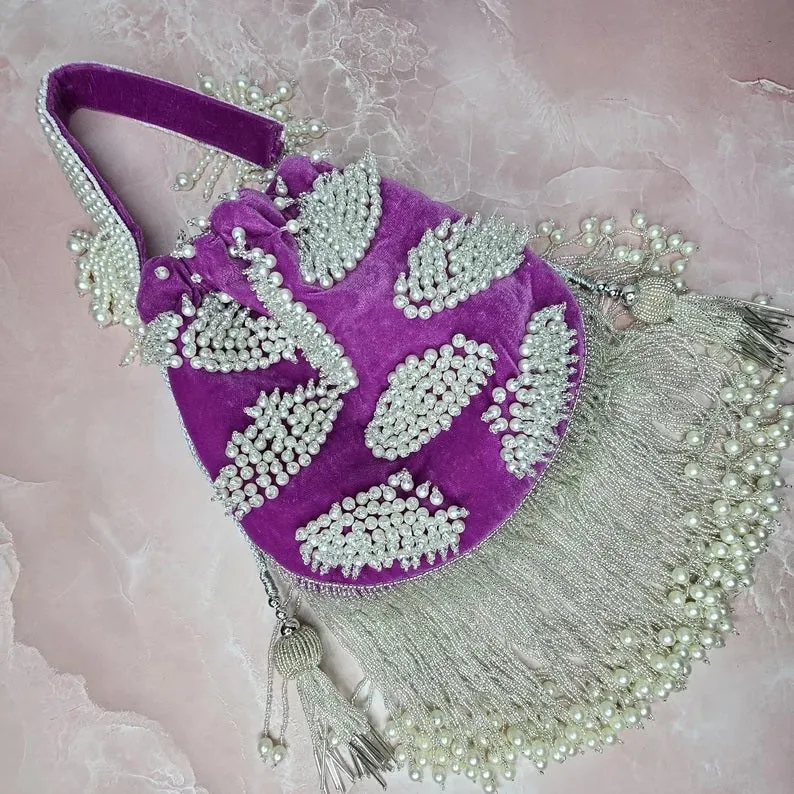 Beads Embellished Bridal Potli Bag