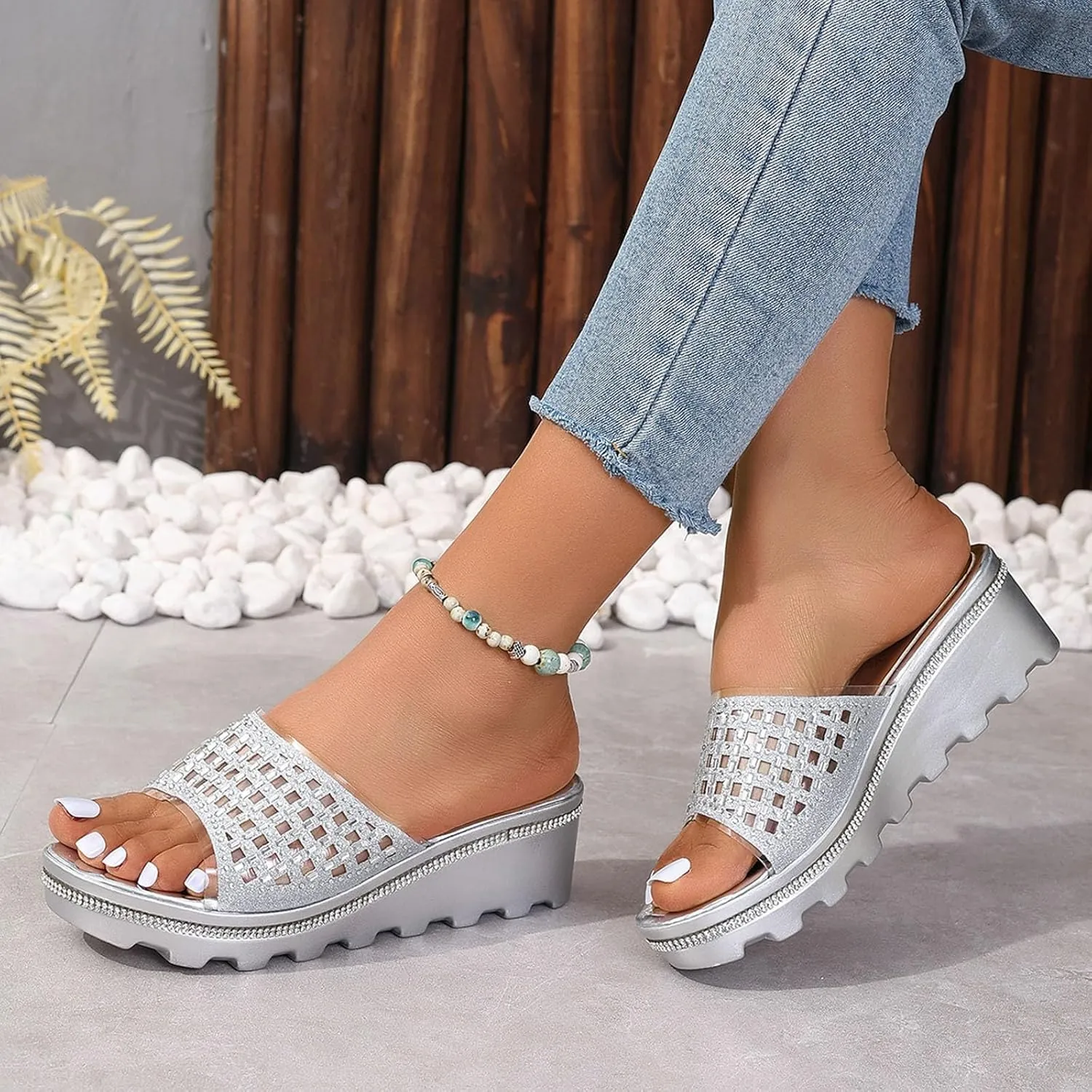 Breathable Summer Sandals for Women Summer Beach Walking Cushion Sandals Fashion Wedge Sandal