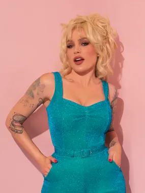 COMING BACK SOON - Vamp Top in Turquoise Lurex - Vixen by Micheline Pitt