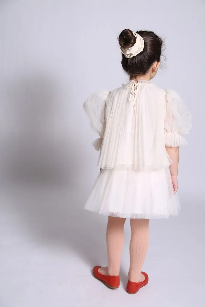 CRUSH PLEATED TUTU SKIRT (LENGTHENED)