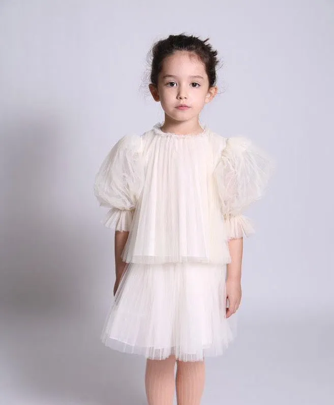 CRUSH PLEATED TUTU SKIRT (LENGTHENED)