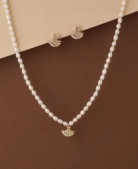 Elegant Real Pearl Necklace Set