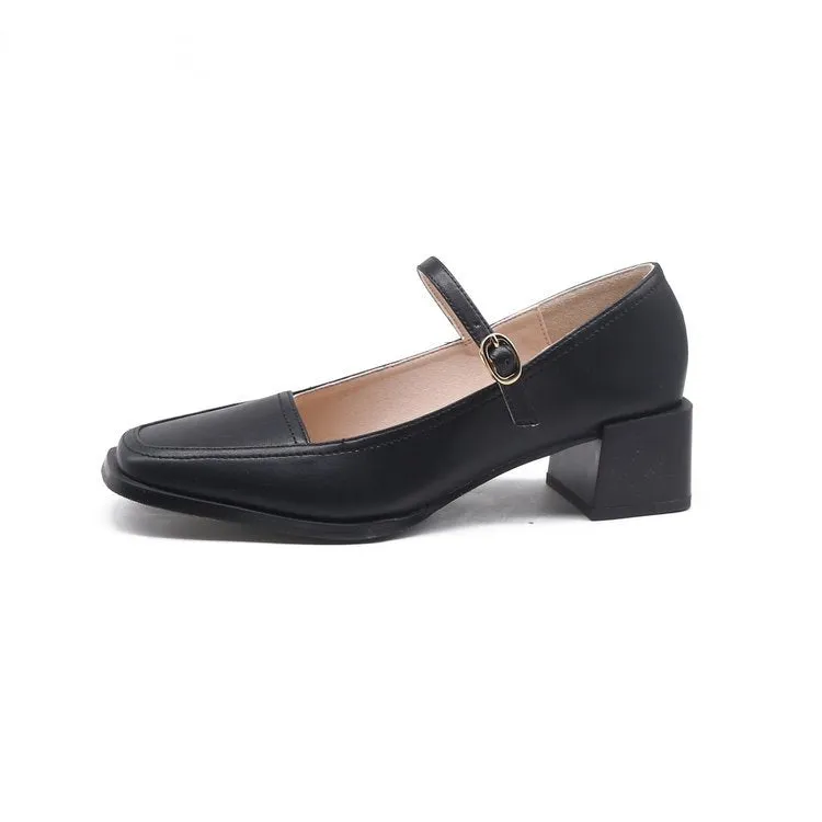 elveswallet Retro Med Heel Buckle Sandals