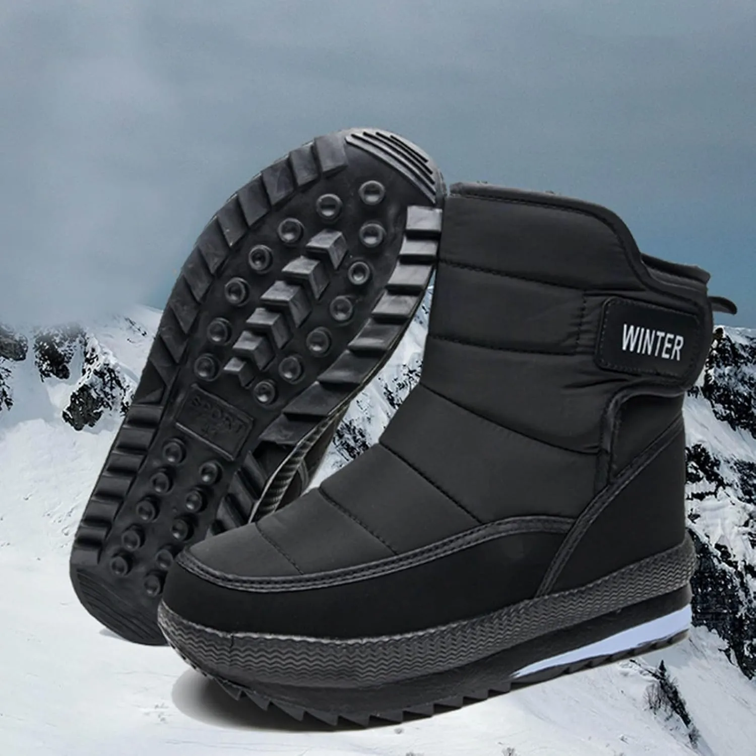 Fashion Thick Bottom Snow Boots for Women Cold Proof Insulated Winter Boots Outdoor Non Slip Walking Boots