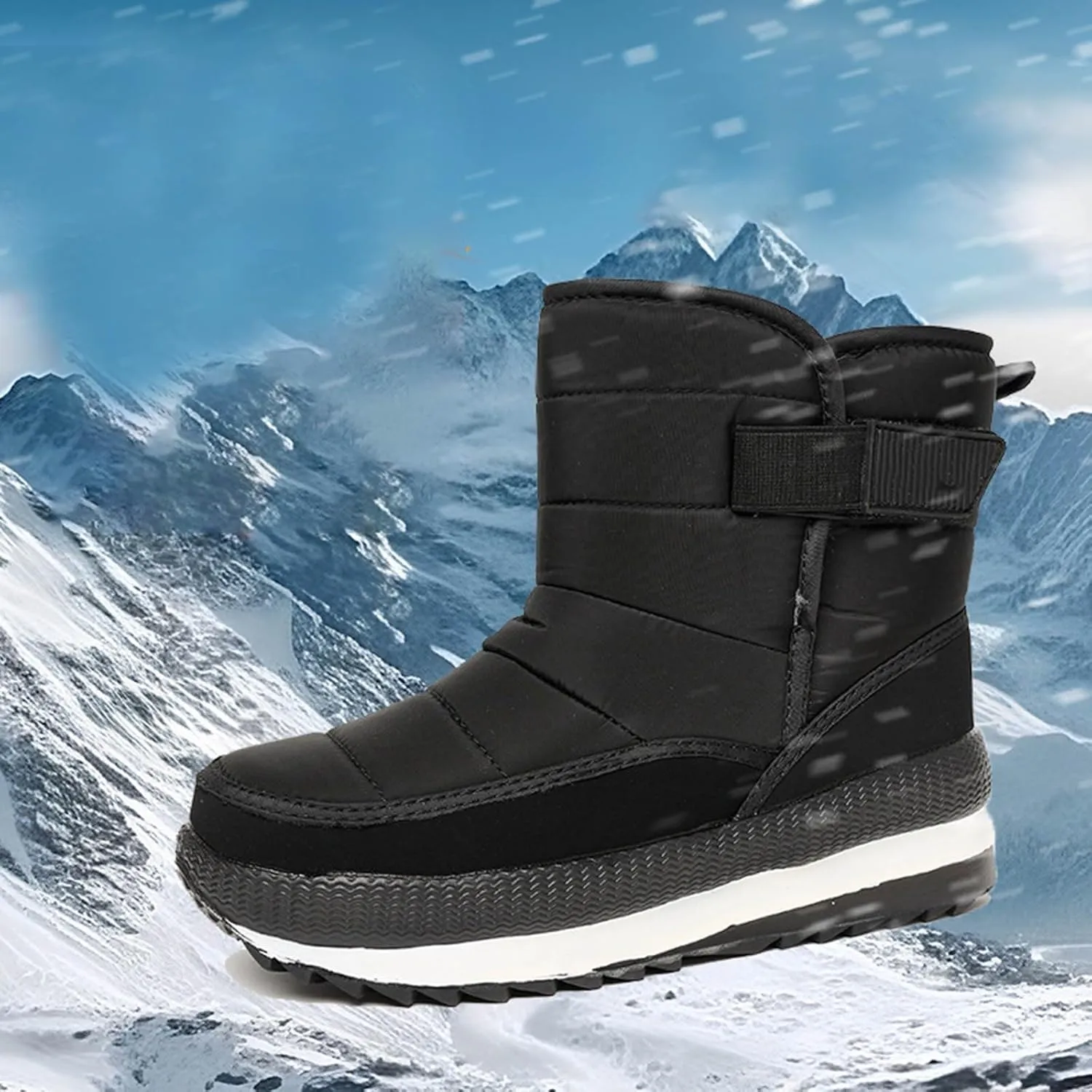 Fashion Thick Bottom Snow Boots for Women Cold Proof Insulated Winter Boots Outdoor Non Slip Walking Boots