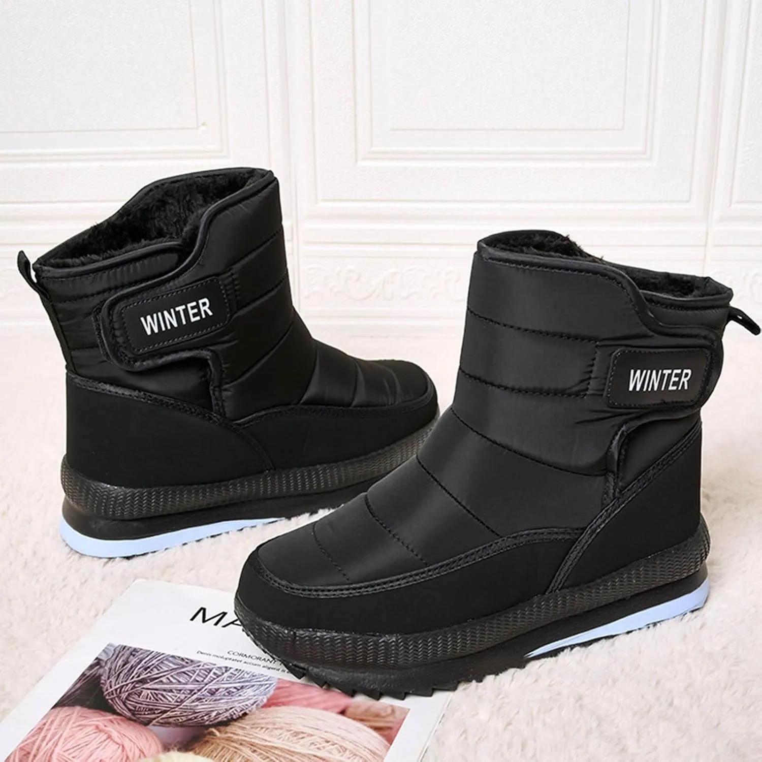 Fashion Thick Bottom Snow Boots for Women Cold Proof Insulated Winter Boots Outdoor Non Slip Walking Boots