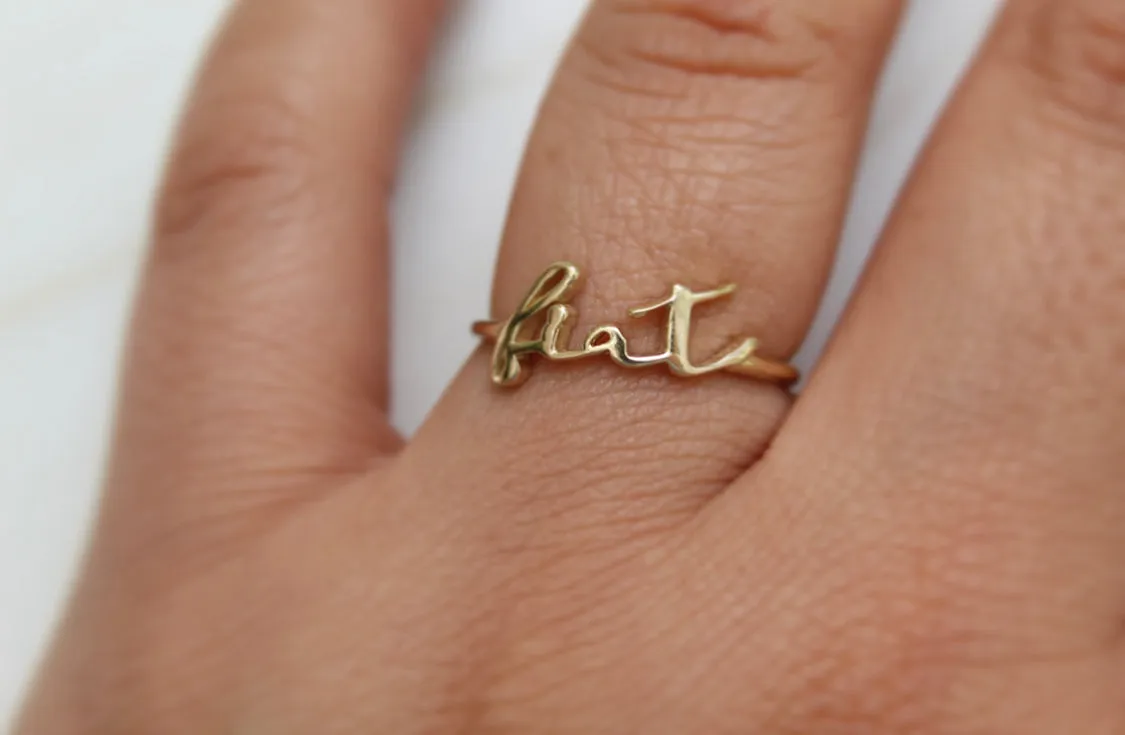 Fiat Ring in 14k Gold