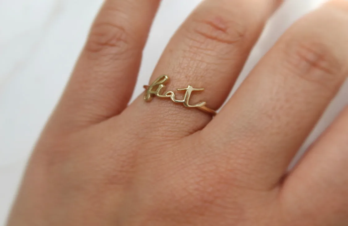 Fiat Ring in 14k Gold