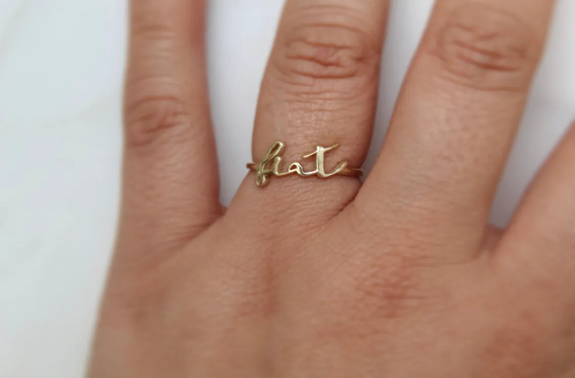 Fiat Ring in 14k Gold