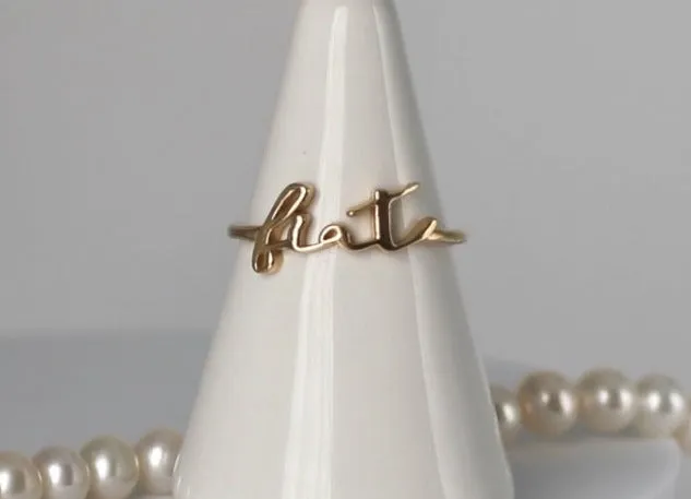 Fiat Ring in 14k Gold