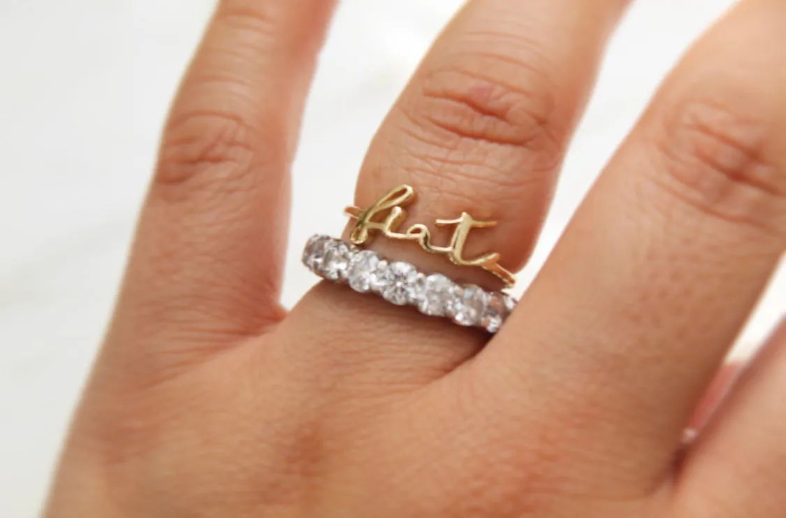 Fiat Ring in 14k Gold