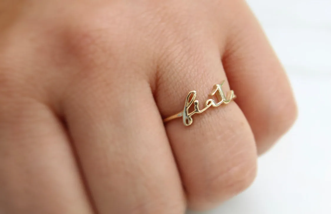 Fiat Ring in 14k Gold