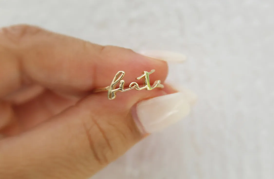 Fiat Ring in 14k Gold