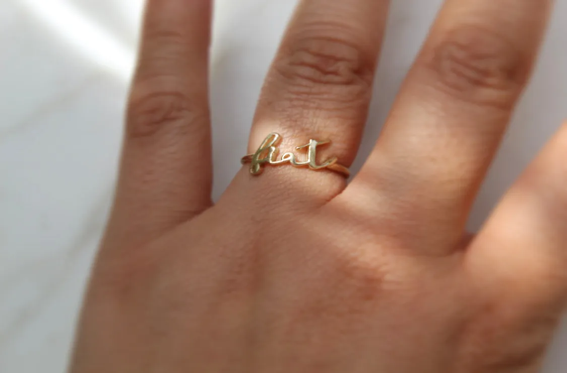 Fiat Ring in 14k Gold