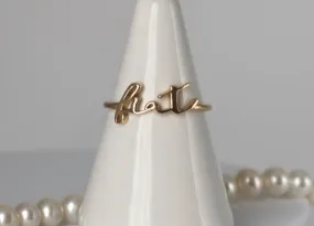 Fiat Ring in 14k Gold