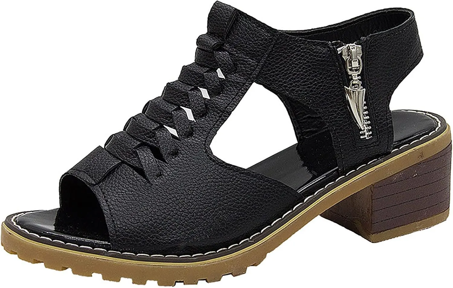 Gladiator Sandals for Women 2024 Bohemia Summer Sandals Open Toe Bohemian Sandals Beach Vacation Shoes Zipper Sandal