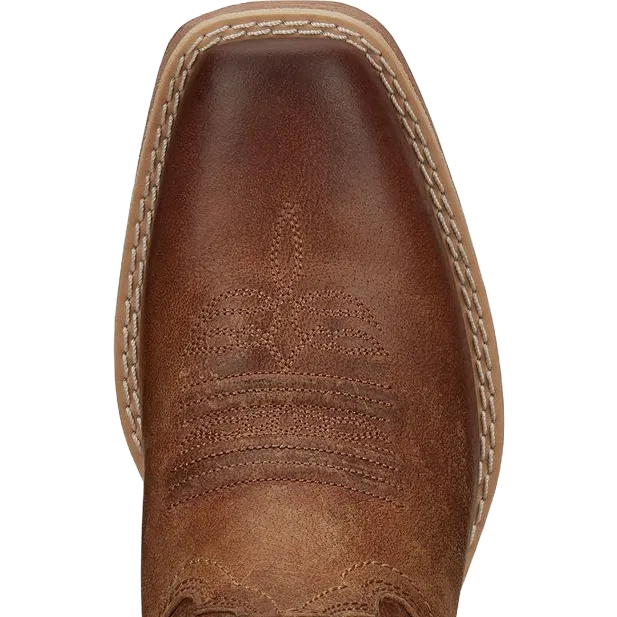 Justin® Ladies Rein Cowhide Leather Tan Square Toe Western Boots L2962