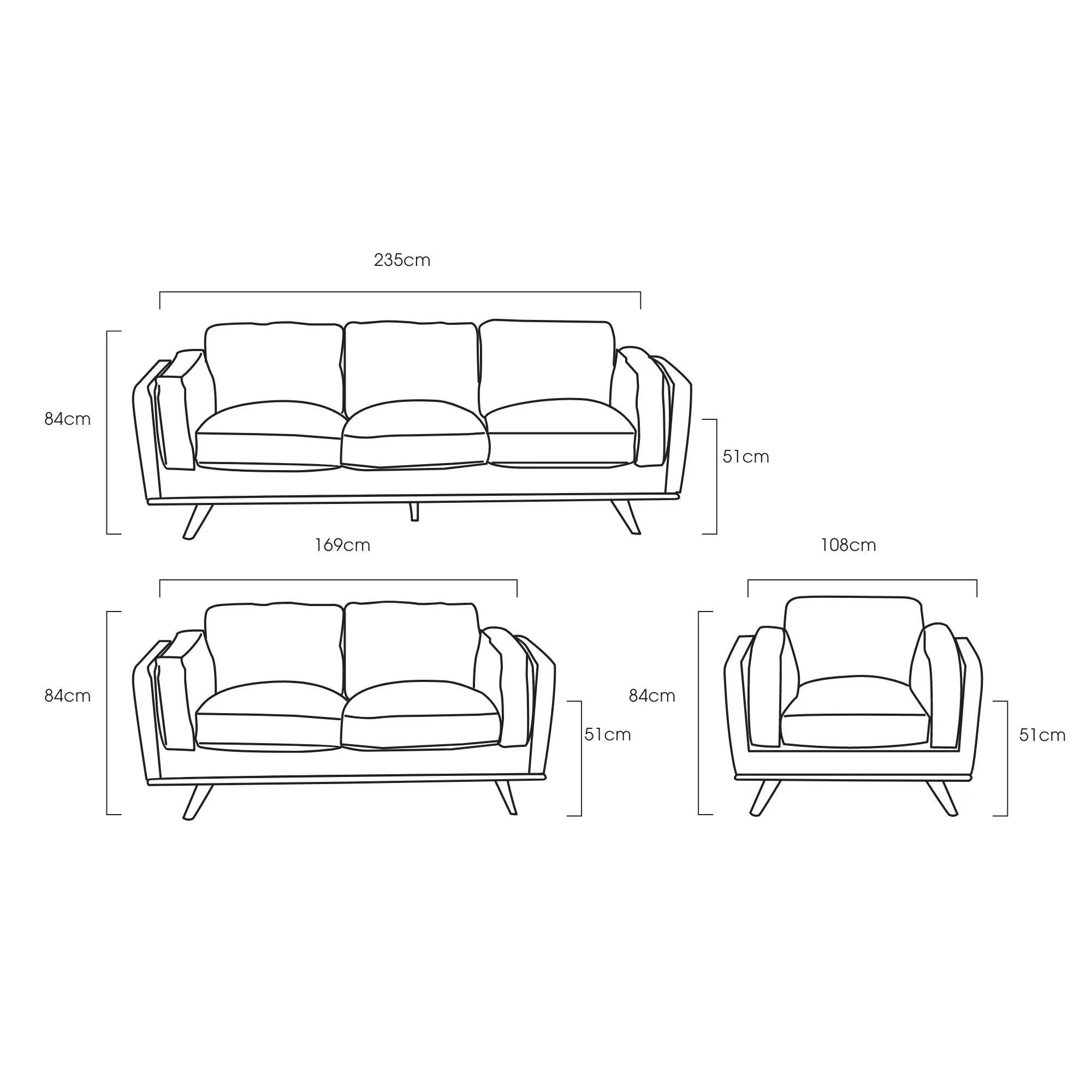 Kerrigan 2-Seat Sofa - Oat