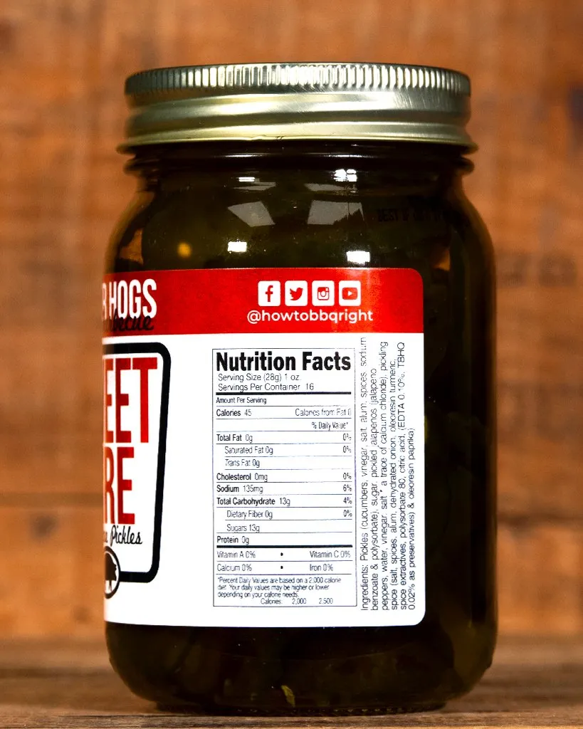 Killer Hogs Sweet Fire Pickles *SPICY*