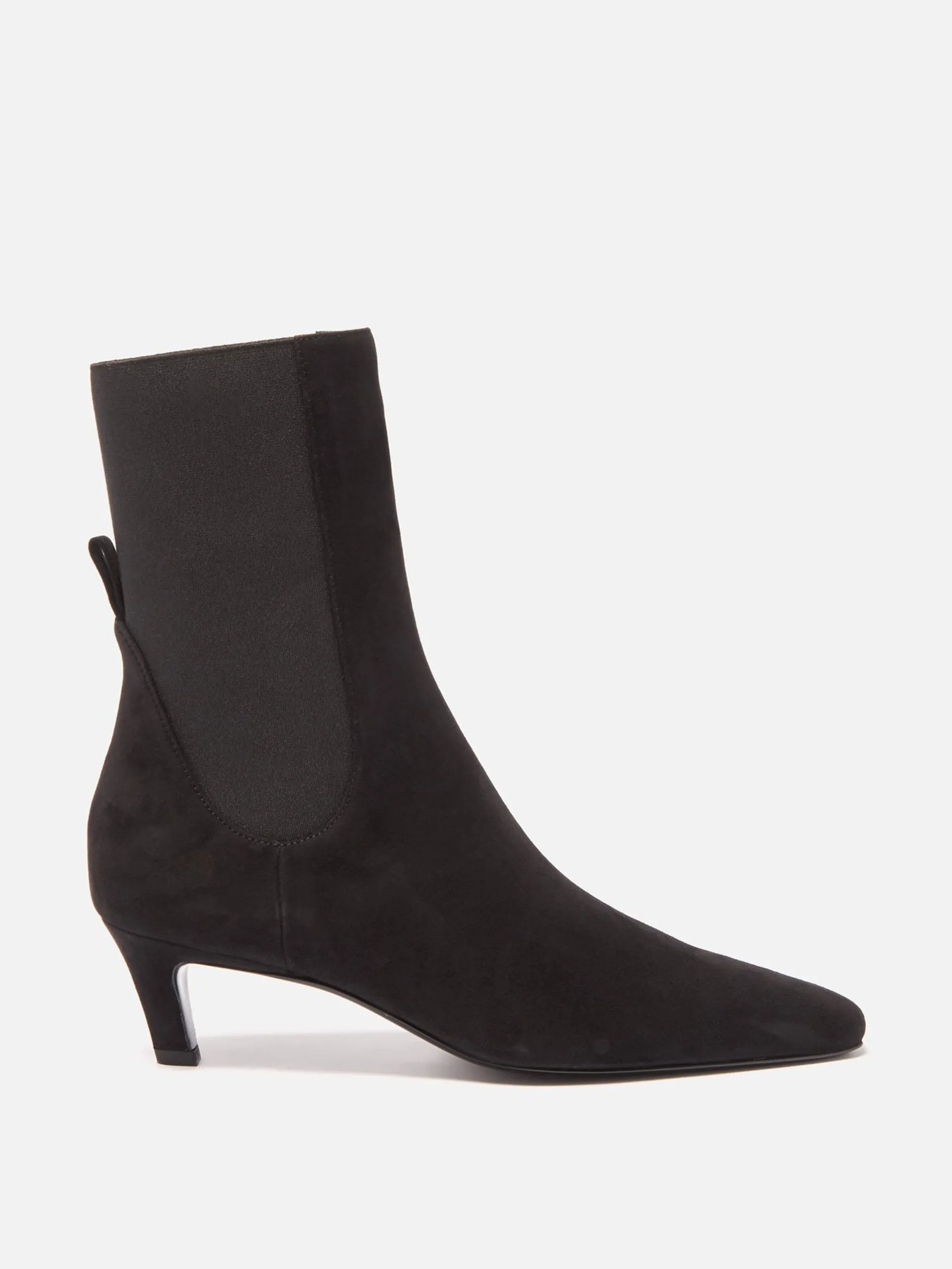 Kitten-heel suede ankle boots