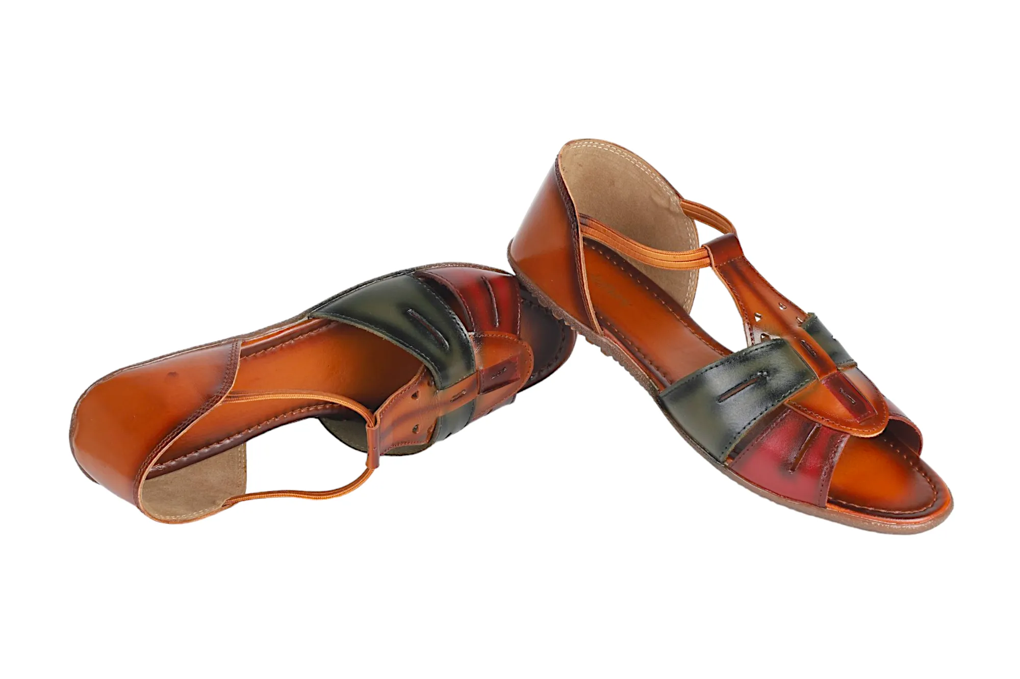 LADIES FLAT LEATHER SANDAL 996066