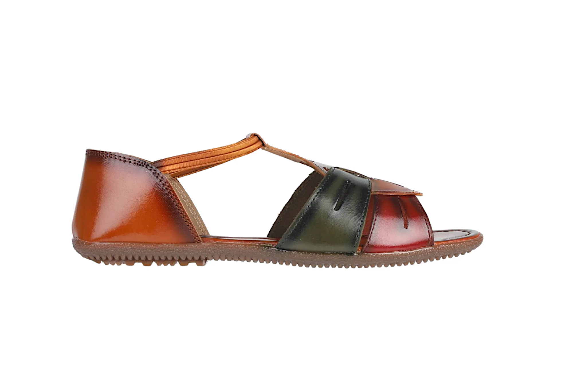 LADIES FLAT LEATHER SANDAL 996066