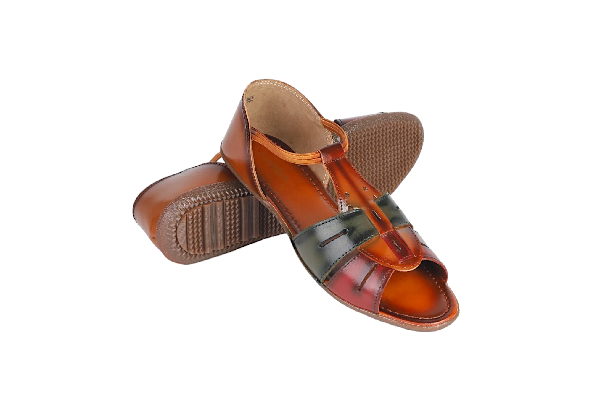 LADIES FLAT LEATHER SANDAL 996066