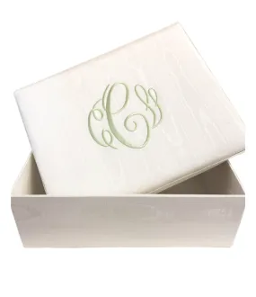 Large Bridal Keepsake Box in Elegant Moiré