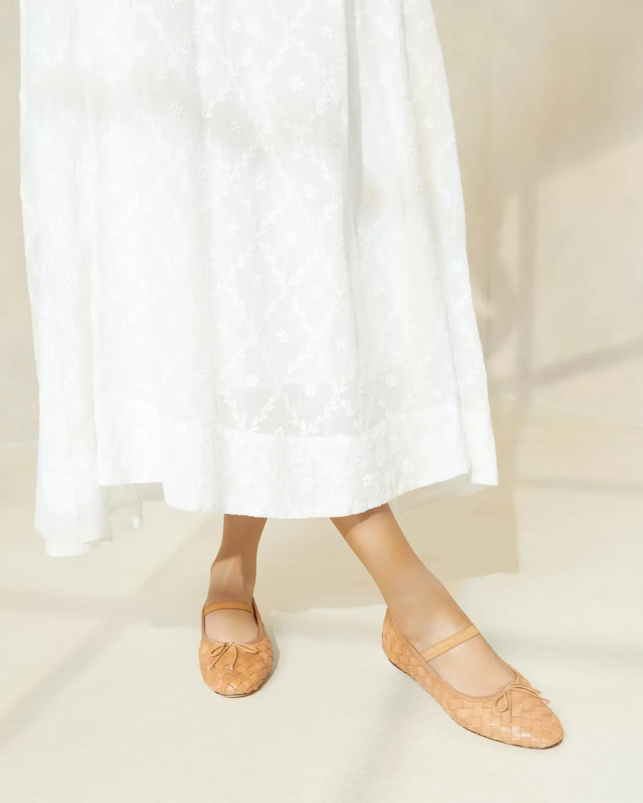 Leonie Woven Honey Ballet Flat