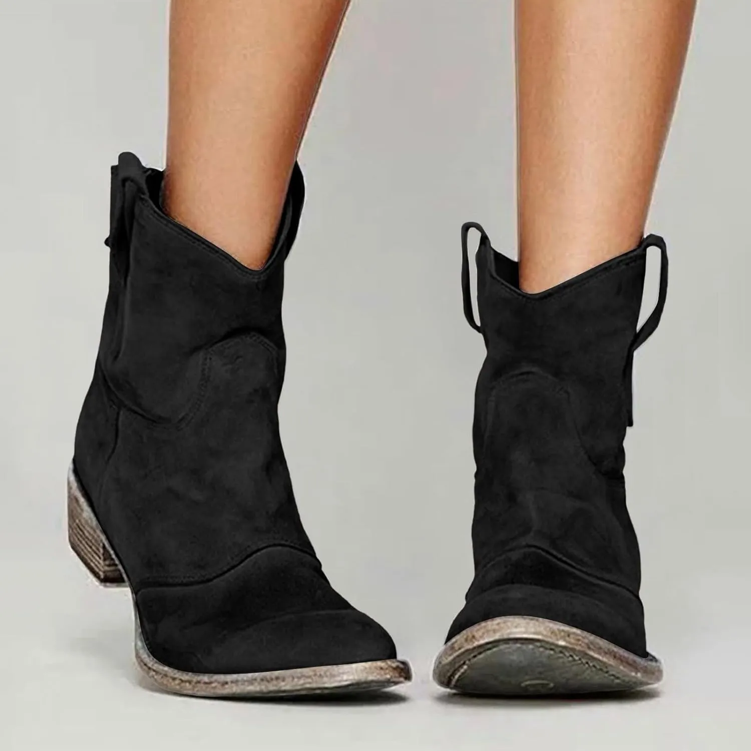 Low Heel Ankle Boots for Women Short Boots Women Ankle Boots Women's Block Heel Short Ankle Booties Boots for Fall