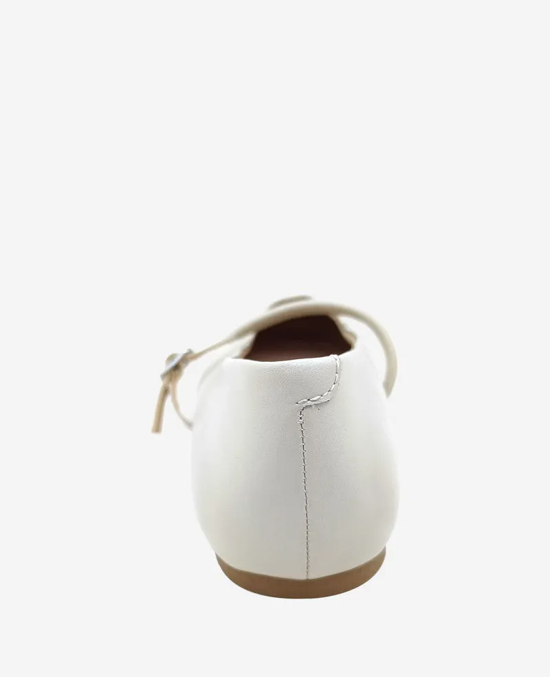 Magnolia Leather Ballet Flat