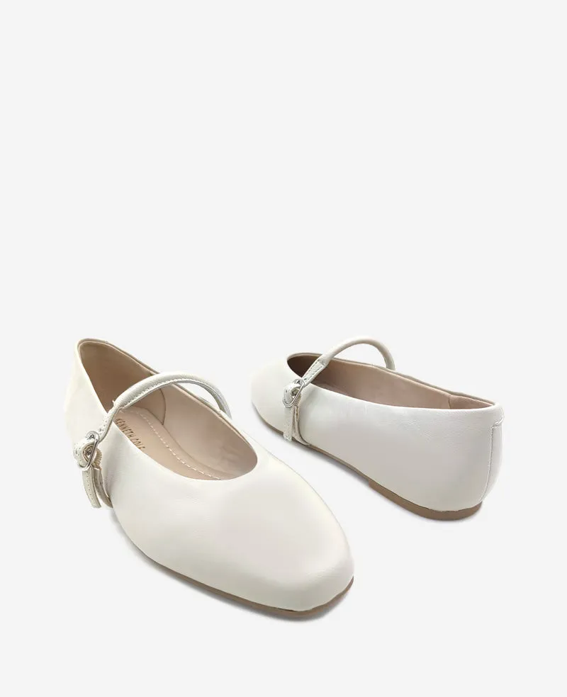 Magnolia Leather Ballet Flat