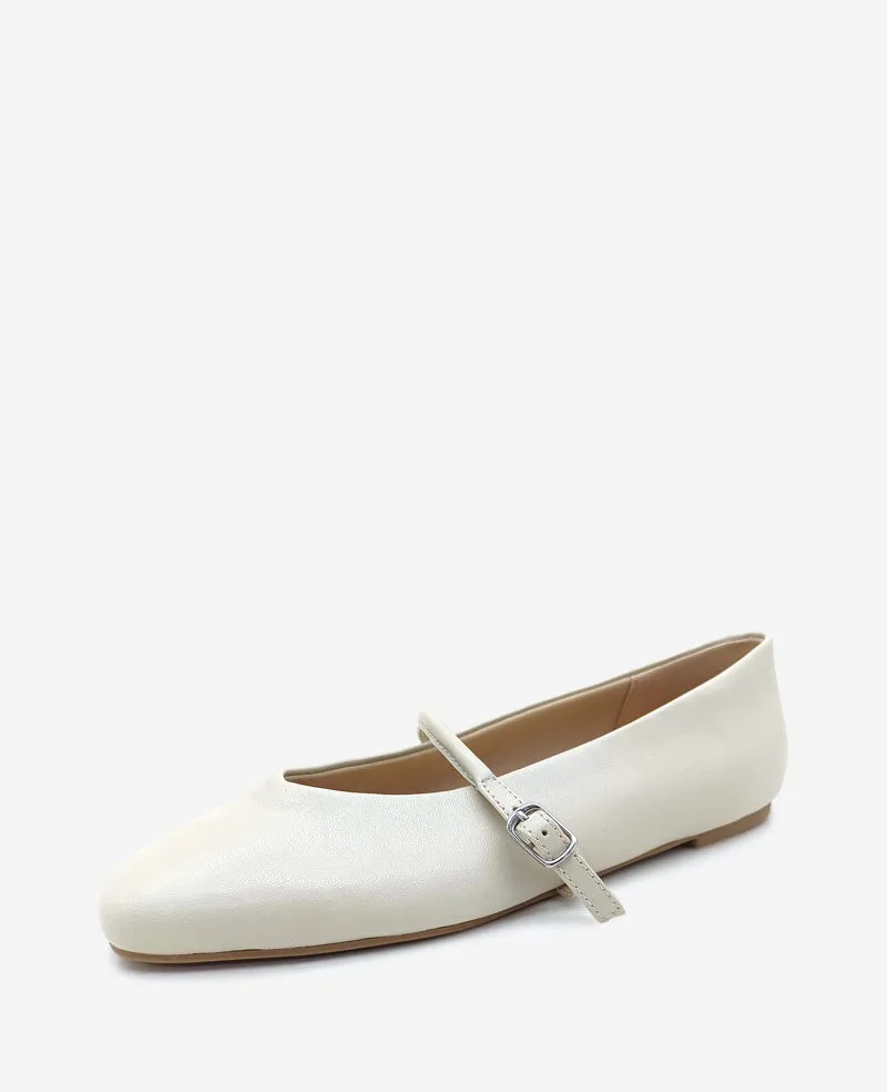 Magnolia Leather Ballet Flat