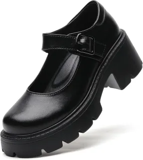 Mary Jane Shoes Women Platform Mary Janes for Women Round Toe Chunky Heels Women's Pumps Fashion Classic Comfortable Dressy Business Casual Shoes Dress Shoes