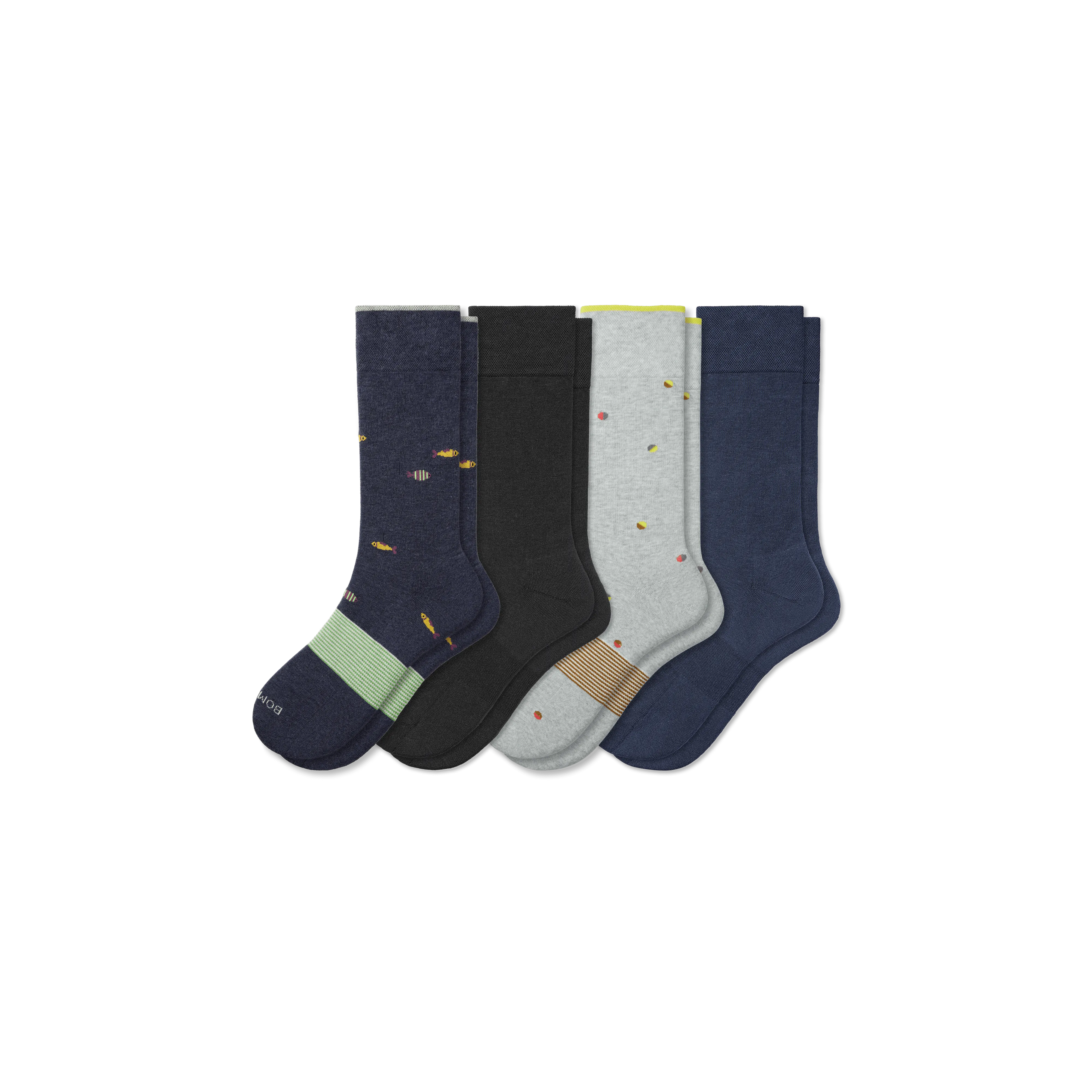 Men's Dress Calf Sock 4-Pack