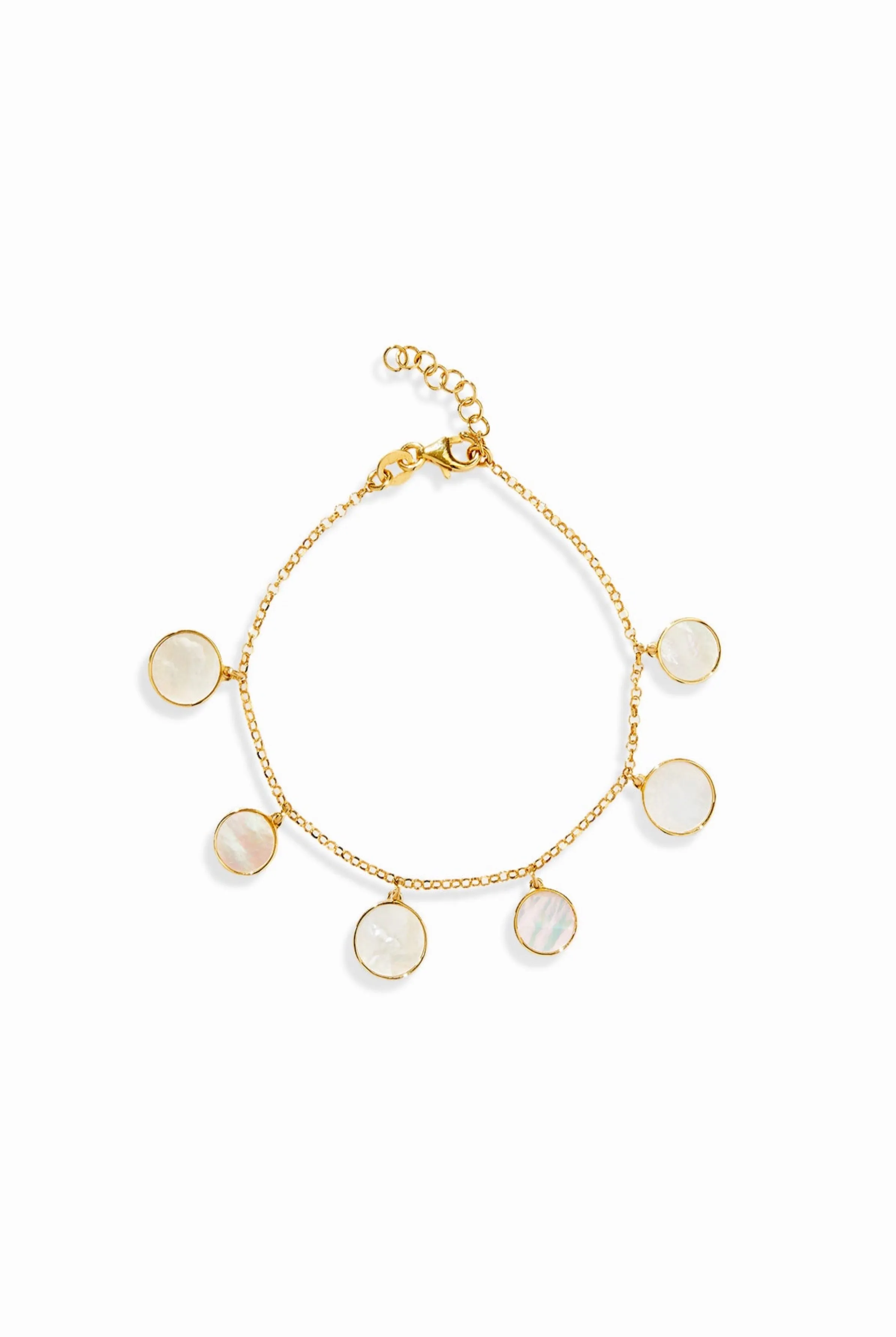Mother of Pearl Multi Pendant Bracelet