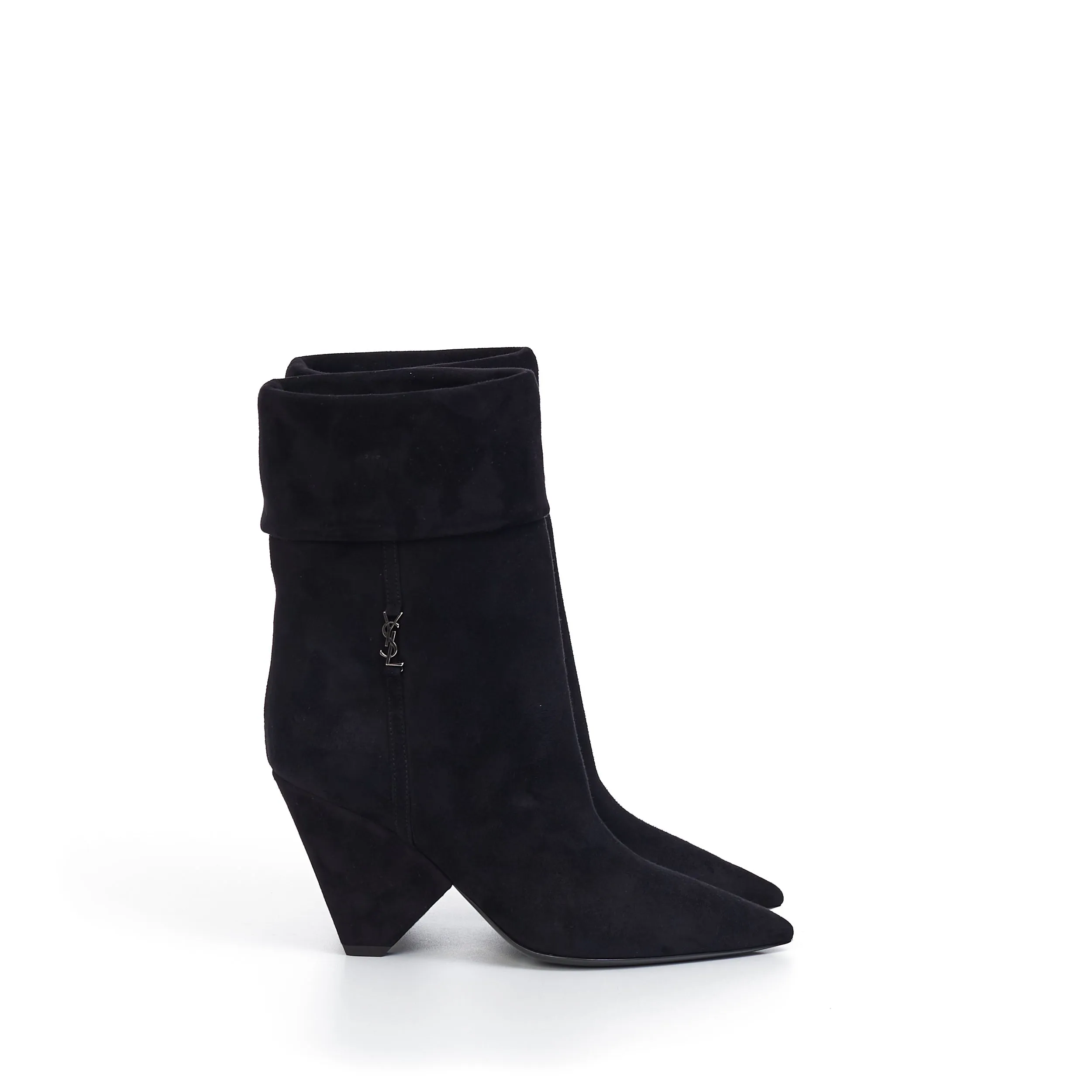 Niki Ankle Booties In Black Suede