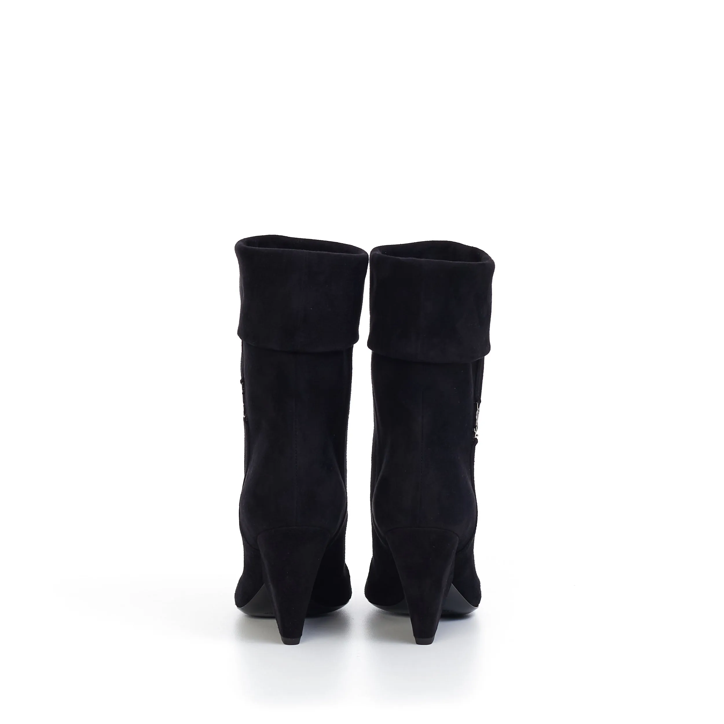 Niki Ankle Booties In Black Suede