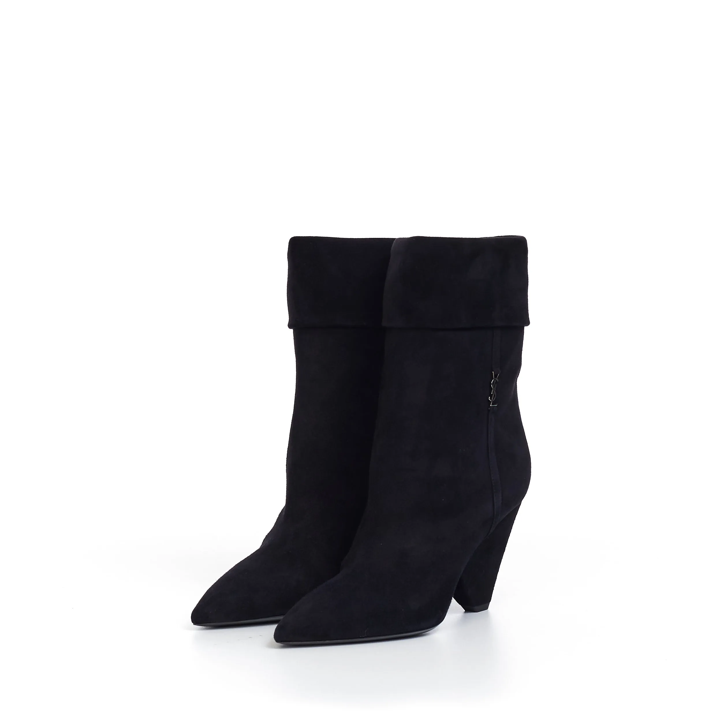 Niki Ankle Booties In Black Suede