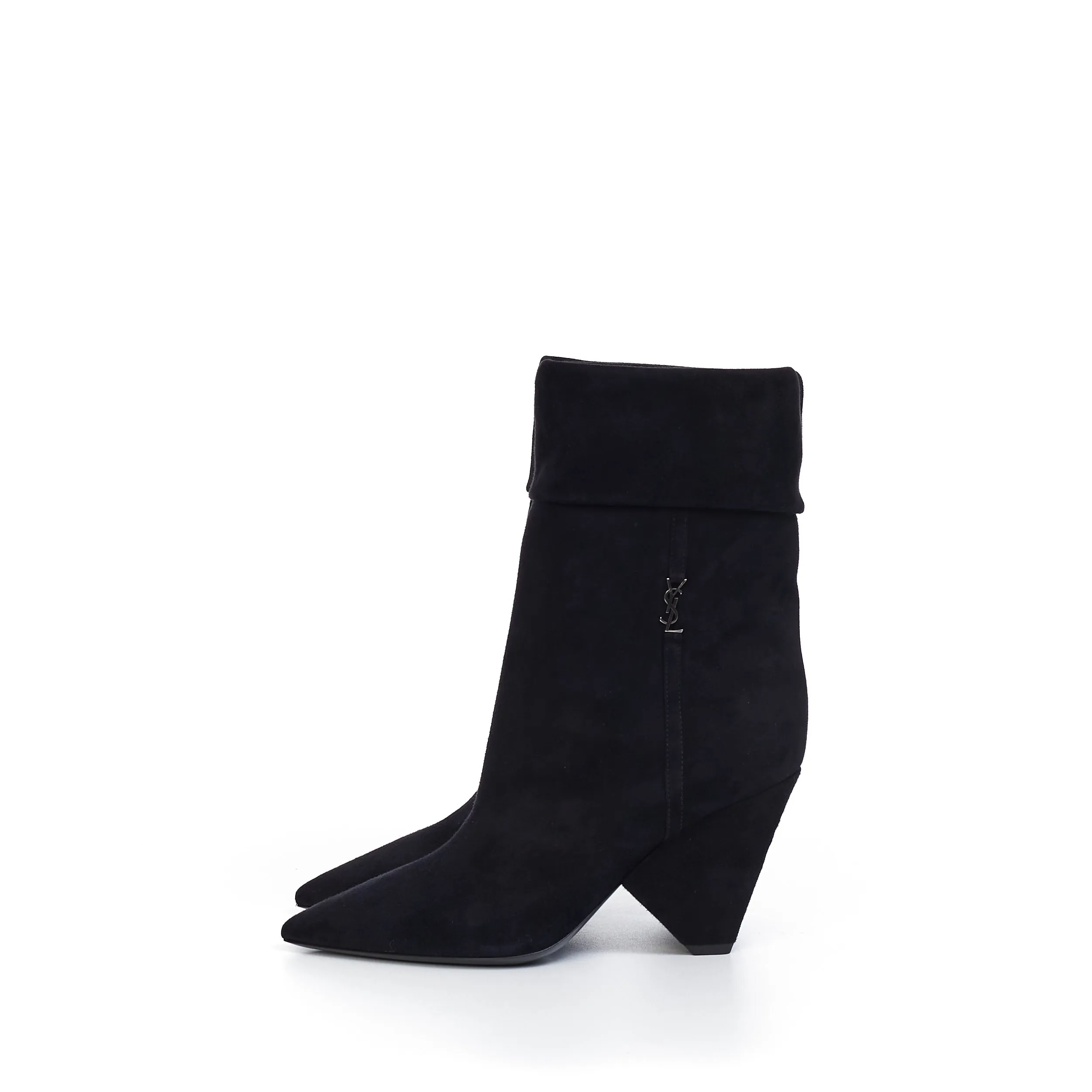Niki Ankle Booties In Black Suede