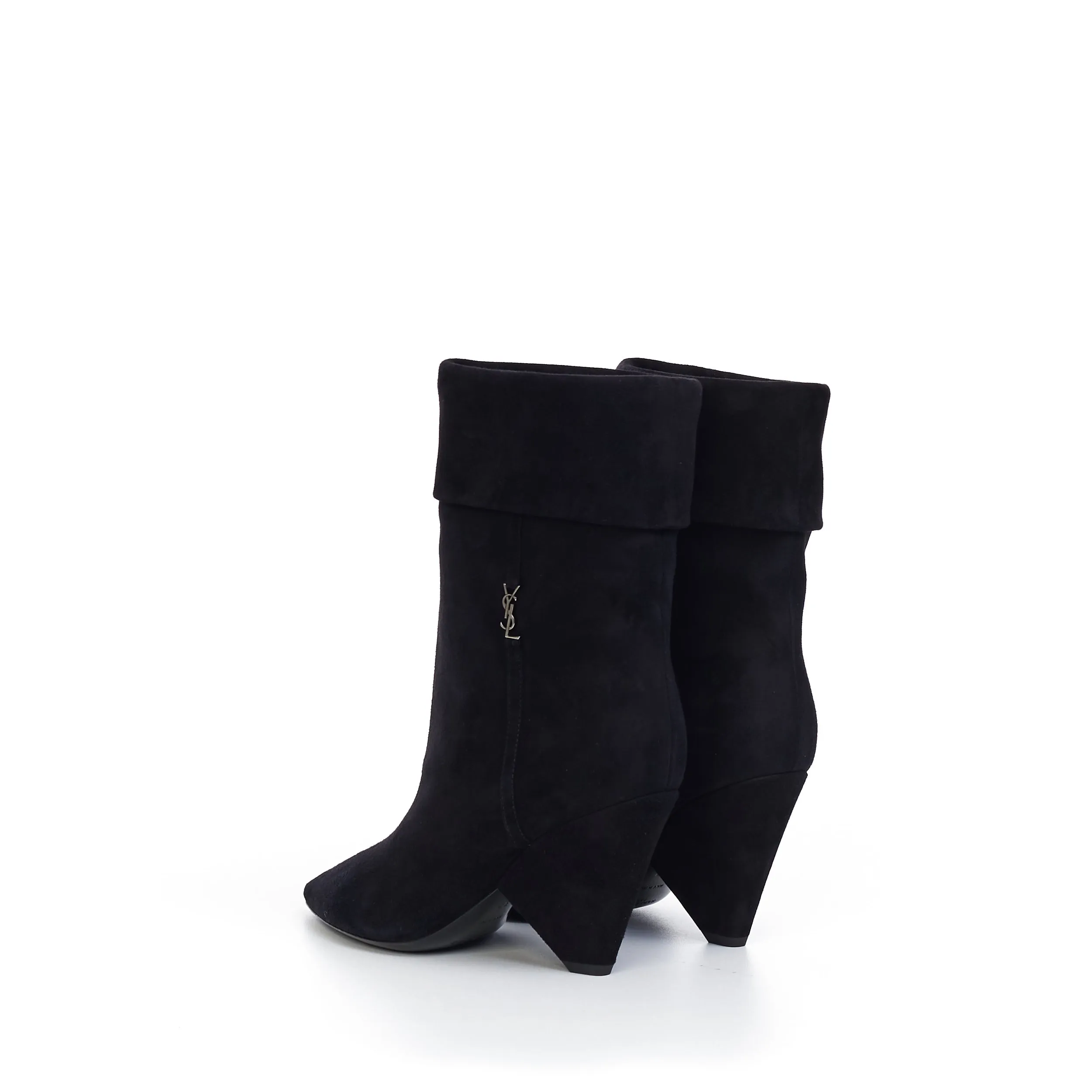 Niki Ankle Booties In Black Suede