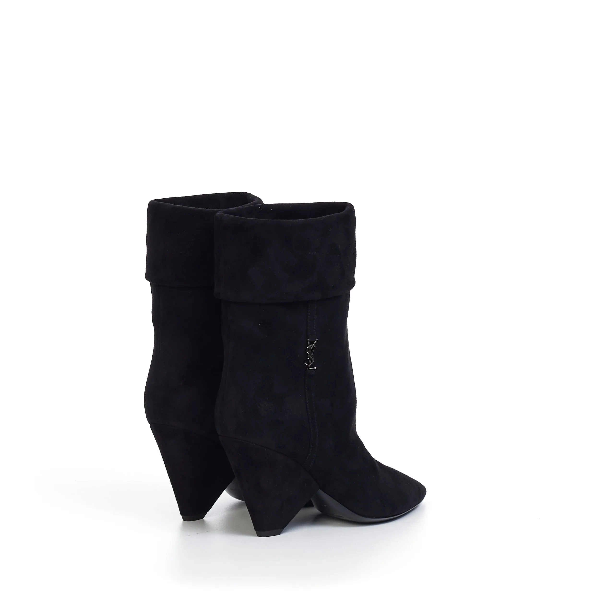 Niki Ankle Booties In Black Suede