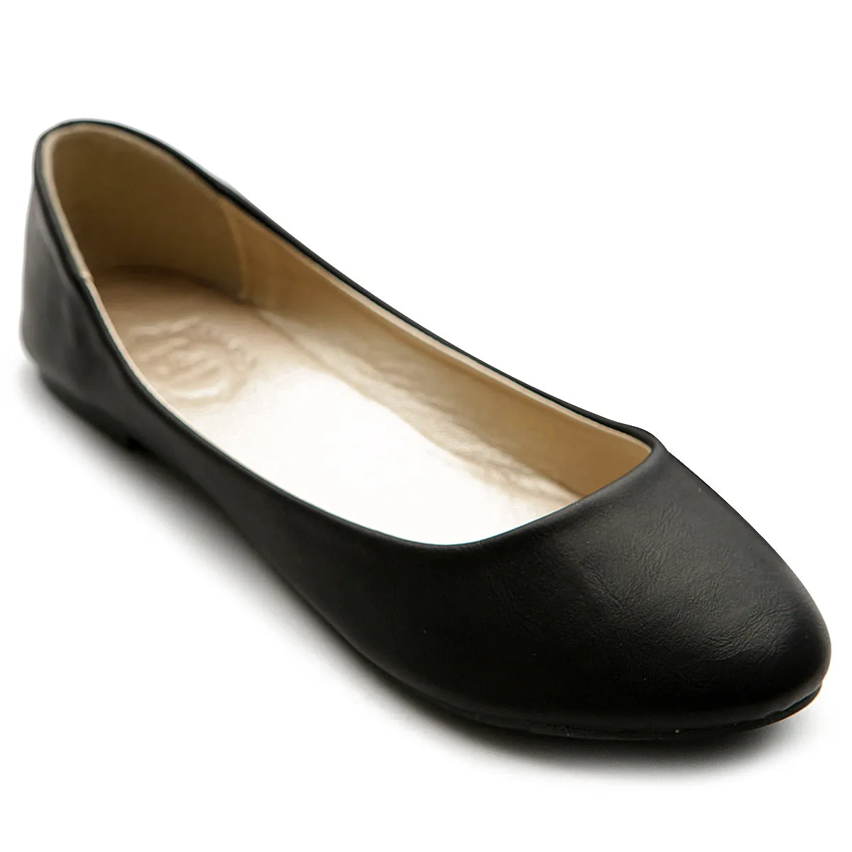 Ollio Women's Shoe Ballet Basic Light Comfort Low Heel Flat