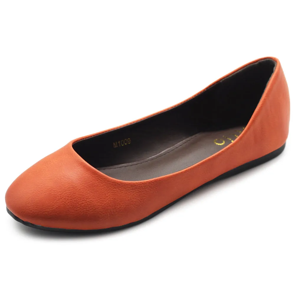Ollio Women's Shoe Ballet Basic Light Comfort Low Heel Flat