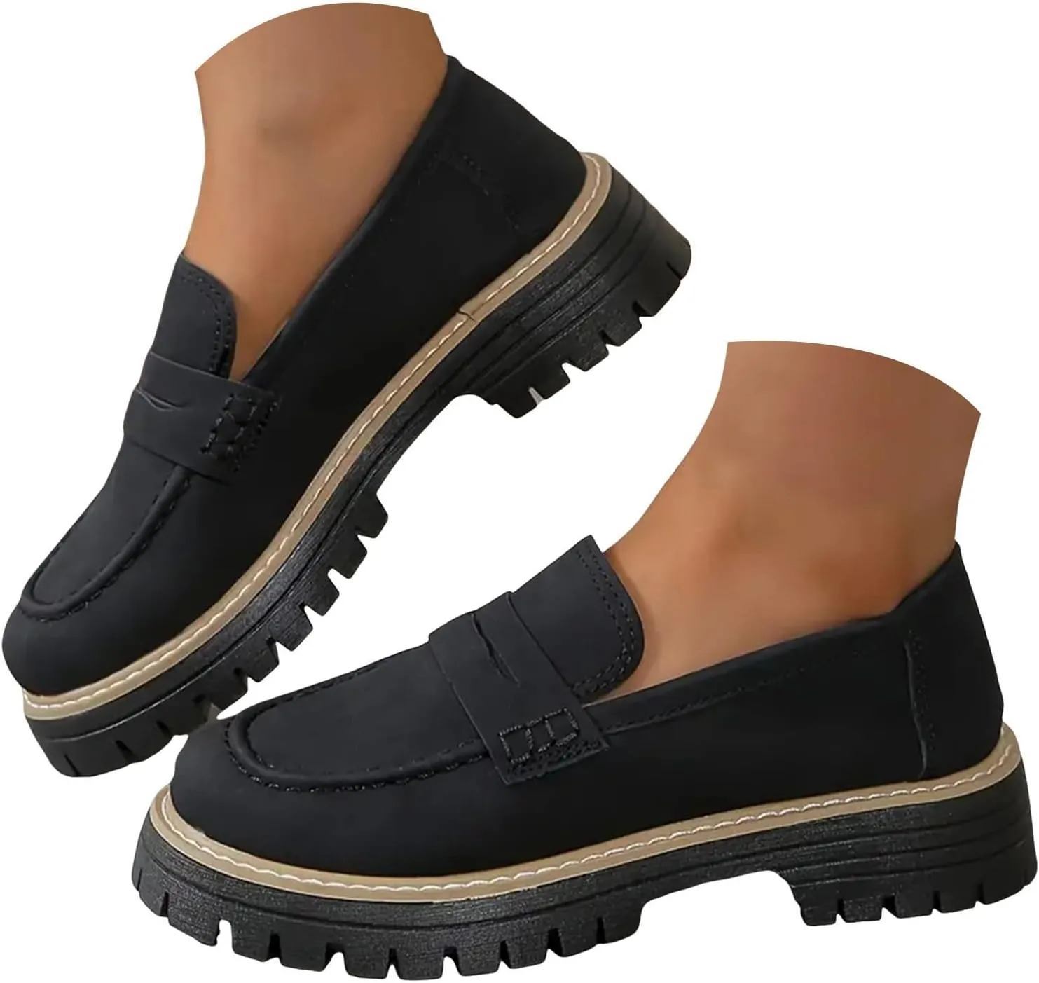 Orthoture-Orthopedic Platform Loafers Wide Toe Lightweight Casual Comfort Shoes Slip-On Suitable for All Foot Shapes